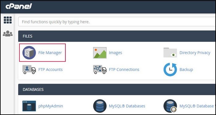 cPanel File Manager